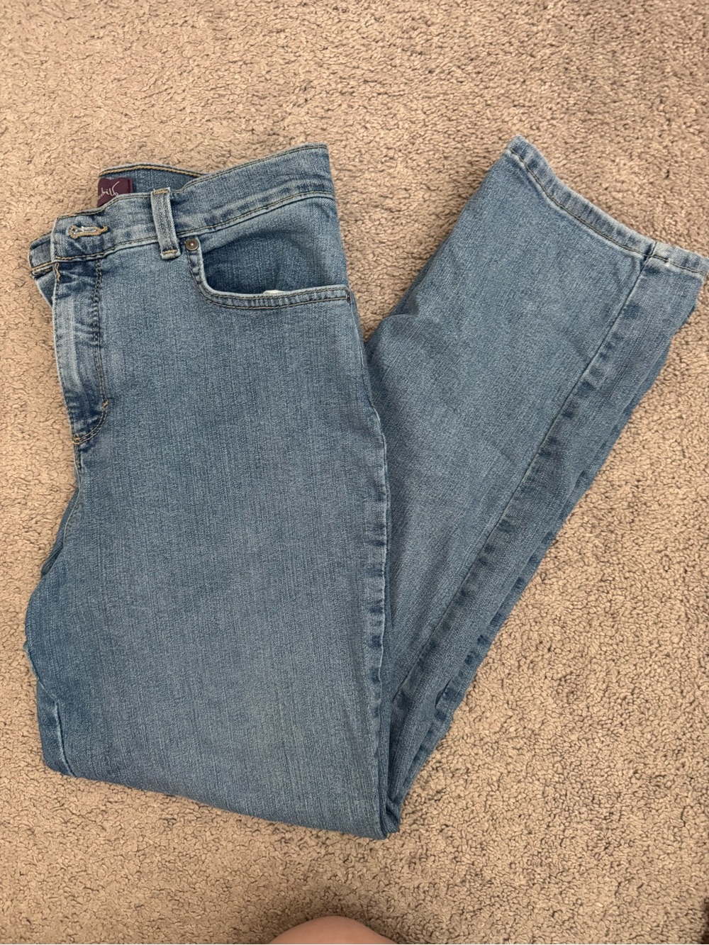 Light Wash Straight Leg Jeans